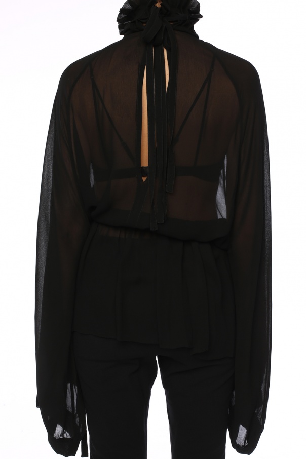 Band collar oversize top Ann Demeulemeester Vitkac Australia